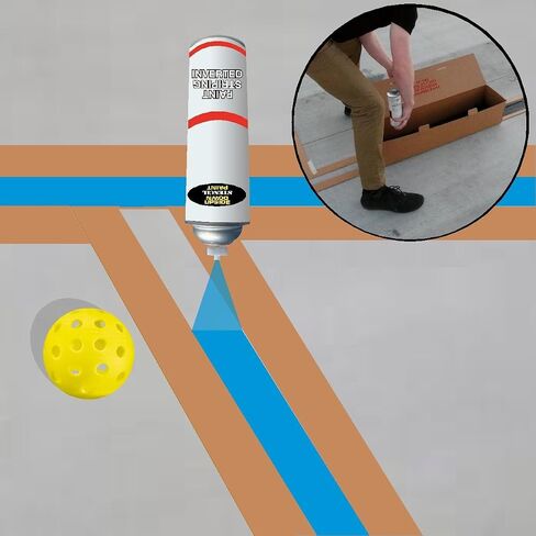 Ronan Sports Pickleball Regulation Cardboard Stencil Kit for Concrete & Asphalt Courts | Made in The USA | Great Gifts for Dads | Summer Time Fun for Families | Black Paint Included in Saudi Arabia