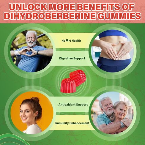 صمغ ثنائي هيدرو البربارين 200 مجم، امتصاص أكبر 5 مرات، مكمل ثنائي هيدرو بربارين مع قرفة سيلان، البطيخ المر، الكركم لدعم التمثيل الغذائي والهضم، خالي من السكر، آمن نباتي، عبوة من قطعتين in Kuwait