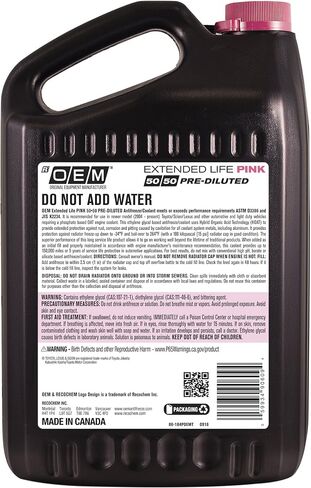 Recochem OEM 86-174POEM Pink Premium Antifreeze Concentrate Extended Life PINK, 1 gallon, 1 Pack , BROWN in Saudi Arabia
