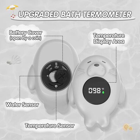 Rechargeable Bath Thermometer Baby Safety, Bath Temp Thermometer for Tub, Floating Shower Temperature Toy for Pregnancy Infant Kids in Saudi Arabia
