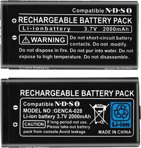 Battery for Nintendo NDS, 850mAh Rechargeable Lithium-ion Battery Pack Tool Kit for Nintendo DS NDS NTR-001 NTR-003 in Saudi Arabia