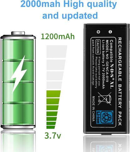 Battery for Nintendo NDS, 850mAh Rechargeable Lithium-ion Battery Pack Tool Kit for Nintendo DS NDS NTR-001 NTR-003 in Saudi Arabia