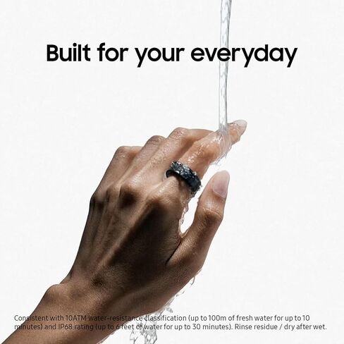 SAMSUNG Galaxy Ring, AI Smart Ring, Size First w/Sizing Kit, No App Subscription, Fitness Monitor, Sleep Tracker, Up to 7-Day Battery, Size 5, Titanium Black [US Version, 1Yr Manufacturer Warranty] in Saudi Arabia