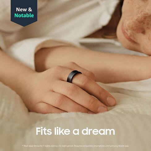 SAMSUNG Galaxy Ring, AI Smart Ring, Size First w/Sizing Kit, No App Subscription, Fitness Monitor, Sleep Tracker, Up to 7-Day Battery, Size 5, Titanium Black [US Version, 1Yr Manufacturer Warranty] in Saudi Arabia