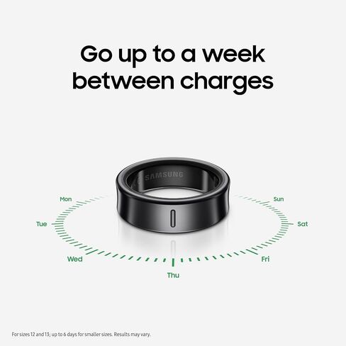 SAMSUNG Galaxy Ring, AI Smart Ring, Size First w/Sizing Kit, No App Subscription, Fitness Monitor, Sleep Tracker, Up to 7-Day Battery, Size 5, Titanium Black [US Version, 1Yr Manufacturer Warranty] in Saudi Arabia