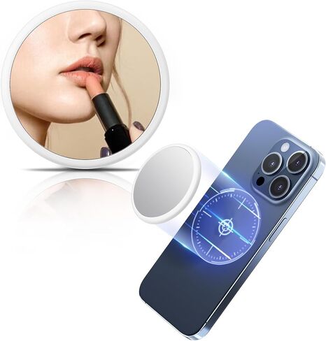 2.2" Magnetic Selfie Mirror for Back Camera，Slim Cell Phone Convex Mirror for Magsafe Compatible with iPhone 15 14 13 12 Pro Max Plus,Mag-Safe Case & All Phones for Selfies & Vlogging & Streaming in Saudi Arabia