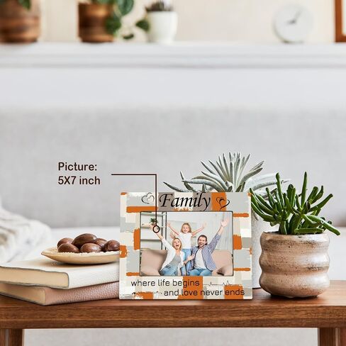 Funny Family Picture Frames 4x6, Gifts for Family Members Mom Dad Son Daughter Grandma Grandpa, Family Gifts Ideas, Family a Little Bit Crazy Photo Frame in Saudi Arabia