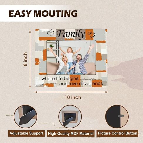 Funny Family Picture Frames 4x6, Gifts for Family Members Mom Dad Son Daughter Grandma Grandpa, Family Gifts Ideas, Family a Little Bit Crazy Photo Frame in Saudi Arabia