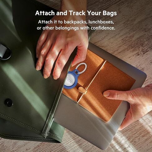حامل آمن من Belkin Apple AirTag مع حلقة مفاتيح - حافظة متينة مقاومة للخدش مع وجه مفتوح وحواف مرتفعة - ملحق سلسلة مفاتيح AirTag الواقية للمفاتيح والحيوانات الأليفة والأمتعة وحقائب الظهر - 4 عبوات باللون الأسود in Kuwait