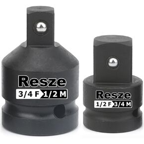 طقم محول ومخفض مقبس الصدمات مكون من قطعتين، مجموعة محول مقبس المحرك 3/4 بوصة إلى 1/2 بوصة و1/2 بوصة إلى 3/4 بوصة، مجموعة أدوات تحويل مفتاح ربط شريط المحول المربع، أدوات ميكانيكية in Kuwait