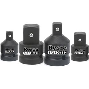 2PCS Impact Socket Adapter and Reducer Set,3/4"to 1/2" & 1/2"to 3/4" Drive Socket Adapter Set, Square Adapter Breaker Bar Wrench Conversion Kit Mechanic tools