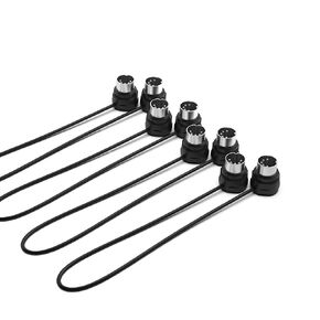 CME MIDI Cable 4-Pack - 3FT / 90cm, 5-pin DIN, Low-Profile - Mirrored 45-Degree Angled Ultra-Thin Plugs for Compact Spaces - Ideal for MIDI Interface, Pedalboard, Keyboard