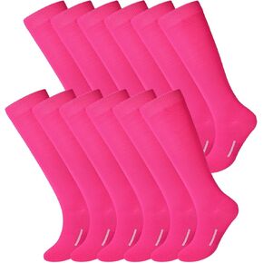 Haysandy 12 Pairs Youth Football Socks Bulk Girls Socks Softball for Kids Youth Girls Athletic Soccer Socks (Navy Blue)