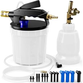 3L Mannual Brake Bleeder Kit with 3L Brake Fluid Power Bleeder 1L Fluid Pump and E20 Adapters, One Man Master Cylinder Brake Flush kit