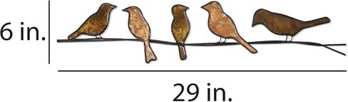 Eangee Home Design Birds On A Wire أخضر بطول 29 بوصة × عرض 1 بوصة × ارتفاع 6 بوصات (m7005 جم) in Saudi Arabia
