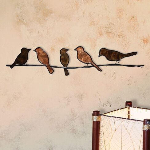 Eangee Home Design Birds On A Wire أخضر بطول 29 بوصة × عرض 1 بوصة × ارتفاع 6 بوصات (m7005 جم) in Saudi Arabia