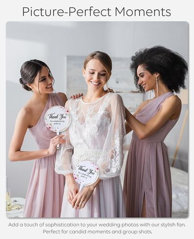 100 PCS Wedding Fans, Plastic Fans in Bulk, Greenery Wedding Fans for Guests, Thank You for Celebrating with Us Wedding Favors Fan with Handle (Leaf) in Saudi Arabia