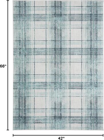سجادة باب قابلة للغسل من DECOMALL NELE مقاس 2x3، سجاد صغير منقوش حديث غير قابل للانزلاق للمدخل، أصفر 24x36 بوصة in Kuwait