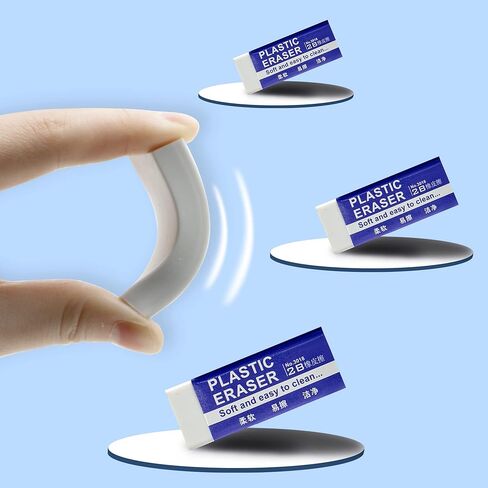 ONTYZZ 10 Pack White Erasers Soft Art Erasers Large White Erasers for Office Writing Drawing in Saudi Arabia