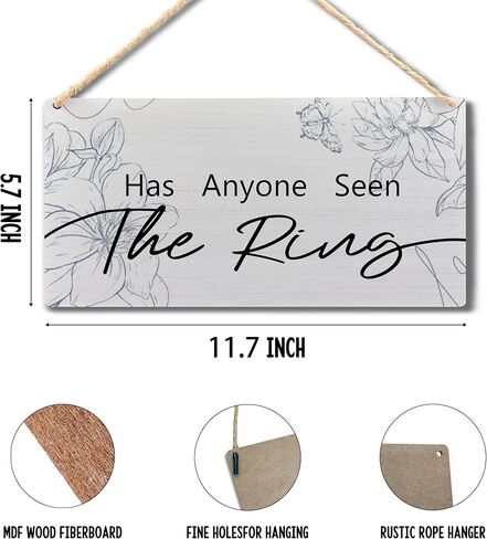 Ring Bearer sign,Wedding Sign Here Comes the bride Hanging Wood Sign,Ring Bearer Hanging Sign,Here Comes The Bride Sign,Wedding decor,5.7×11.7 Inches in Saudi Arabia