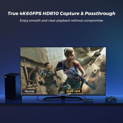 4K HDMI Capture Card, USB 3.0 Video Capture Card for Streaming, Recording in 1080P 60FPS with Ultra-Low Latency, Compatible with PS4/PS5/Switch in OBS, YouTube, Works with PC/Mac (CCD10) in Saudi Arabia