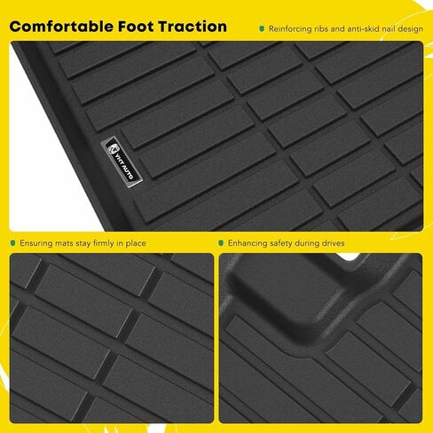 YHTAUTO Automotive All Weather Floor Mats Compatible with Honda CR-V 2023-2025 Not Hybrid, Car Mats Custom Fit TPE Floor Liners Front & Back Seat, Black, Set of 3 in Saudi Arabia