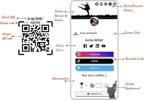 Smart Card - Digital Business Card, Bio Link, URL redirect - Tap NFC & QR code - iPhone & Android - No Subscription (White - Pack 6) in Saudi Arabia