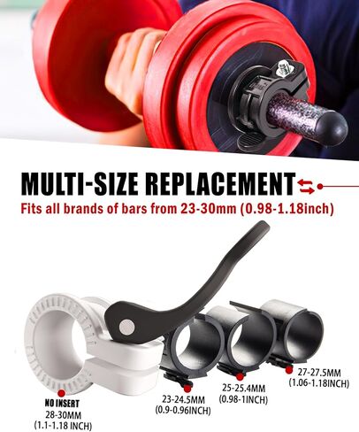 Mini Pro Barbell Clips 1 inch I Multi-Size Adjustable Barbell Collar I 1 inch Barbell ClampsIQuick Release Weight Clips Pair of Locking for Dumbbell Bar (Black) in Saudi Arabia