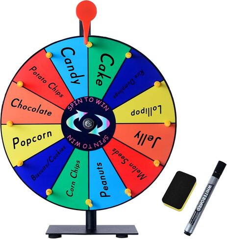 8 Inch Prize Wheel,Spin Wheel for Prizes,Spinning Wheel with Stand, Wheel of Fortune,Prize Wheel Spinner,Ideal for Fortune Games, House Parties, Trade Shows, Carnivals in Saudi Arabia