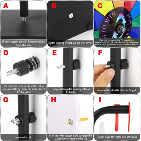 8 Inch Prize Wheel,Spin Wheel for Prizes,Spinning Wheel with Stand, Wheel of Fortune,Prize Wheel Spinner,Ideal for Fortune Games, House Parties, Trade Shows, Carnivals in Saudi Arabia