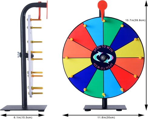 8 Inch Prize Wheel,Spin Wheel for Prizes,Spinning Wheel with Stand, Wheel of Fortune,Prize Wheel Spinner,Ideal for Fortune Games, House Parties, Trade Shows, Carnivals in Saudi Arabia