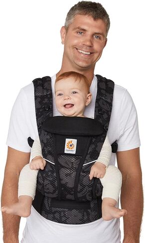 Ergobaby All Carry Positions Breathable Mesh Baby Carrier with Enhanced Lumbar Support & Airflow (7-45 Lb), Omni Breeze, Olive Green in Saudi Arabia
