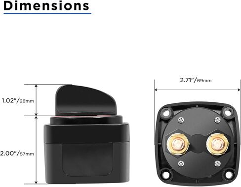 مفتاح بطارية الارتداد BS4L، 250 أمبير تيار مستمر 12 فولت - 48 فولت 1-2-كلاهما 4 مواضع، مقبض مؤشر LED مدمج للبطارية الثقيلة، مفتاح رئيسي لعزل البطارية، مفتاح إيقاف الطاقة لشاحنة RV، مقطورة قارب بحري in Kuwait