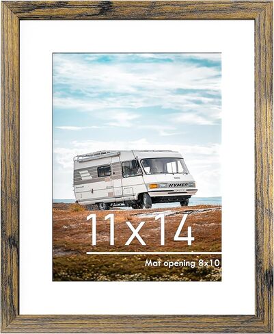 إطار صورة PEALSN مقاس 8.5 × 11، صور عرض 6 × 8 مع حصيرة أو 8.5 × 11 بدون حصيرة لعرض التثبيت على الحائط، إطارات الصور، أبيض. in Saudi Arabia