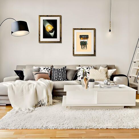إطار صورة PEALSN مقاس 8.5 × 11، صور عرض 6 × 8 مع حصيرة أو 8.5 × 11 بدون حصيرة لعرض التثبيت على الحائط، إطارات الصور، أبيض. in Saudi Arabia