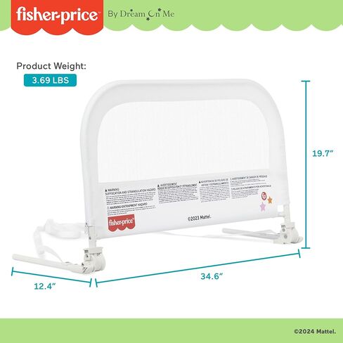 Fisher-Price Little Naps Bed Rail in White in Kuwait