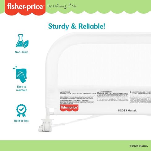 Fisher-Price Little Naps Bed Rail in White in Kuwait