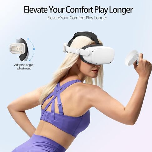 حزام الرأس لسماعات Meta Quest 2 VR Elite حزام قابل للتعديل وسادة ناعمة حزام الرأس Oculus Quest 2 بديل للواقع الافتراضي in Kuwait