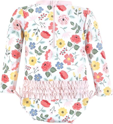 Hudson Baby Baby Girl's Rashguard Toddler Swimsuit, Mint Lemons, 3T in Saudi Arabia
