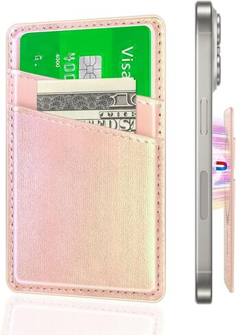 Senose Magnetic Wallet Card Holder Compatible for Magsafe Wallet, Leather Mag-Safe Wallet Card Holder for Back of Phone Compatible for iPhone 15/14/13/12 Mini/Plus/Pro/Pro Max (White) in Saudi Arabia