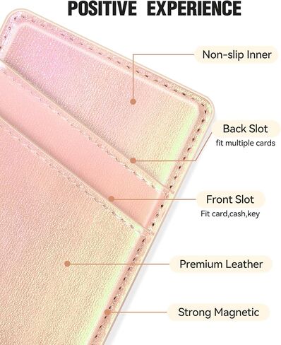 Senose Magnetic Wallet Card Holder Compatible for Magsafe Wallet, Leather Mag-Safe Wallet Card Holder for Back of Phone Compatible for iPhone 15/14/13/12 Mini/Plus/Pro/Pro Max (White) in Saudi Arabia