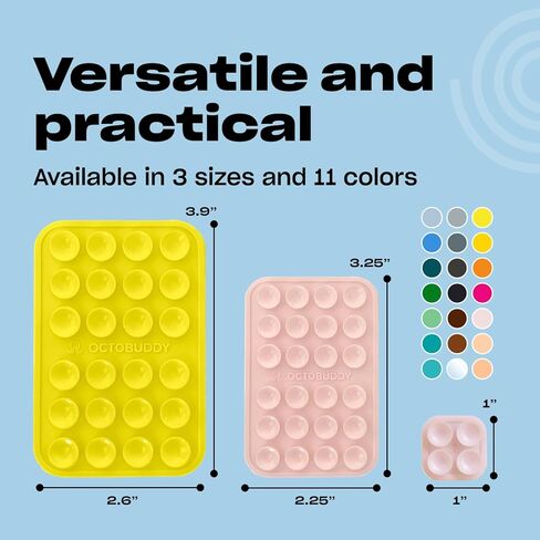 جراب هاتف لاصق من السيليكون MAX - بدون استخدام اليدين، حامل قوي لصور السيلفي ومقاطع الفيديو - متين وسهل الاستخدام - متوافق مع iPhone وAndroid - 2.6 بوصة × 3.9 بوصة، Marigold in Kuwait