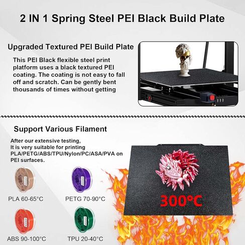 Smooth PEO PET Build Plate for Anycubic Kobra 2/Kobra 2 Pro/Kobra 2 Neo, Flexible PEO PET Spring Steel Sheet Kobra 2 Printer Plate Platform 230x230mm in Kuwait