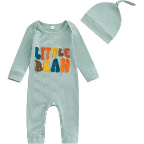 MERSARIPHY Newborn Boy Clothes Baby Boy Coming Home Hospital Outfit Little Dude One Piece Romper Jumpsuit+Hat Clothing Set
