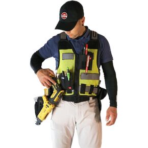 سترة أدوات Diamondback Hi-Viz 701Blaze Orange - سترة أدوات السلامة للنجارين والأسقف والكهربائيين (متوسطة/كبيرة) in Saudi Arabia