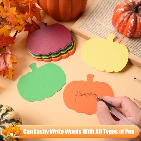 MixTeach 200 Pcs Pumpkin Cutouts Fall Pumpkin Paper Cut Outs Assorted Colors Pumpkin Die Cuts with Glue Points for Kids School Classroom Bulletin Board Decor Autumn Thanksgiving Crafts Party Supplies in Kuwait