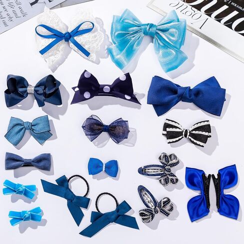 18pcs Red Hair Bows for Girls,Baby Girls,Toddler Girls and Teen Girls.Alligator Hair Clips,Hair Barrettes,Hair Ties,Snap Clip Hairpins.Handmade Hair Accessories for Girls Gift Set in Saudi Arabia