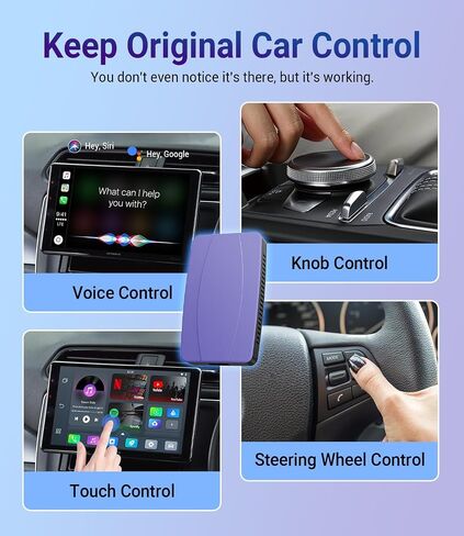 Play2video Pro CarPlay Ai Box، محول فيديو الوسائط المتعددة للبث السحري مع YouTube وNetflix المدمجين، محول CarPlay/Android Auto 3 في 1 اللاسلكي لسيارات CarPlay السلكية من عام 2016 in Saudi Arabia