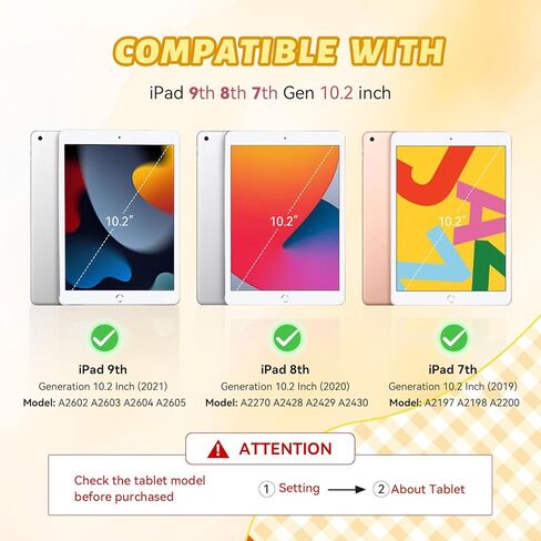 for iPad 9th 8th 7th Generation Case iPad 10.2 Case with Screen Protector Shoulder Strap Cute Bears Case Stand Kickstand Cartoon Silicone Cover Girls Kids for iPad 9th/8th/7th Gen 10.2''（Brown） in Kuwait