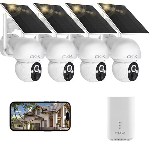 5MP Wireless Security Camera System, 4pcs 5G/2.4GHz WiFi CKK cameras outdoor waterproof with night vision, 2-Way Audio,Plug & Play, 2-Way Audio,AI Motion Detection(1TB Hard Drive) in Saudi Arabia